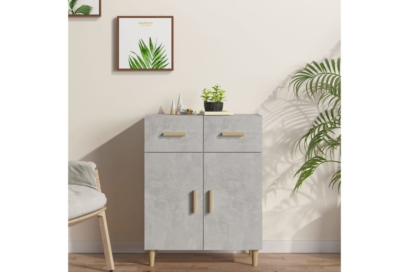 beBasic Senkki betoninharmaa 69,5x34x89 cm tekninen puu - Harmaa - Säilytys - Säilytyskalusteet - Lipasto