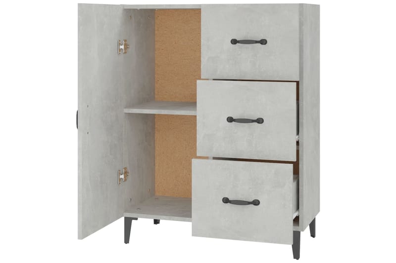 beBasic Senkki betoninharmaa 69,5x34x90 cm tekninen puu - Harmaa - Säilytys - Säilytyskalusteet - Lipasto