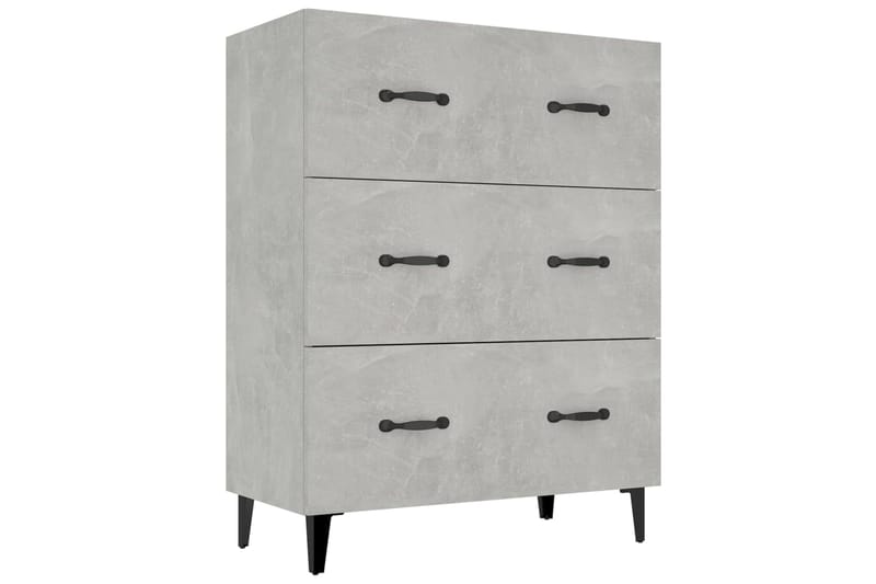 beBasic Senkki betoninharmaa 69,5x34x90 cm tekninen puu - Harmaa - Säilytys - Säilytyskalusteet - Lipasto