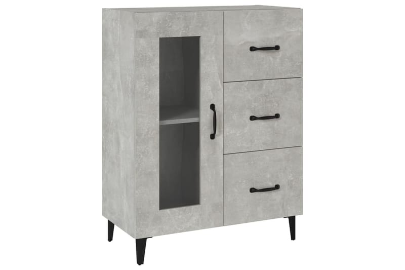 beBasic Senkki betoninharmaa 69,5x34x90 cm tekninen puu - Harmaa - Säilytys - Säilytyskalusteet - Lipasto