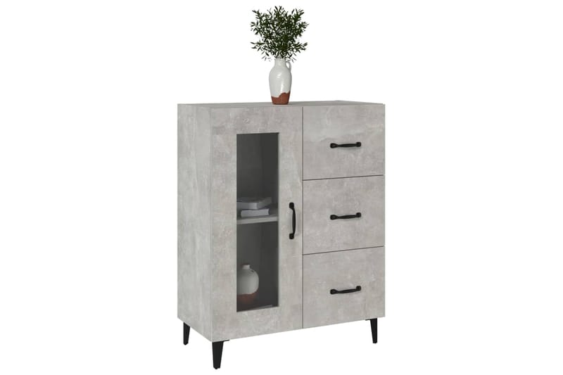 beBasic Senkki betoninharmaa 69,5x34x90 cm tekninen puu - Harmaa - Säilytys - Säilytyskalusteet - Lipasto