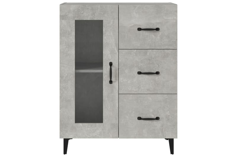 beBasic Senkki betoninharmaa 69,5x34x90 cm tekninen puu - Harmaa - Säilytys - Säilytyskalusteet - Lipasto