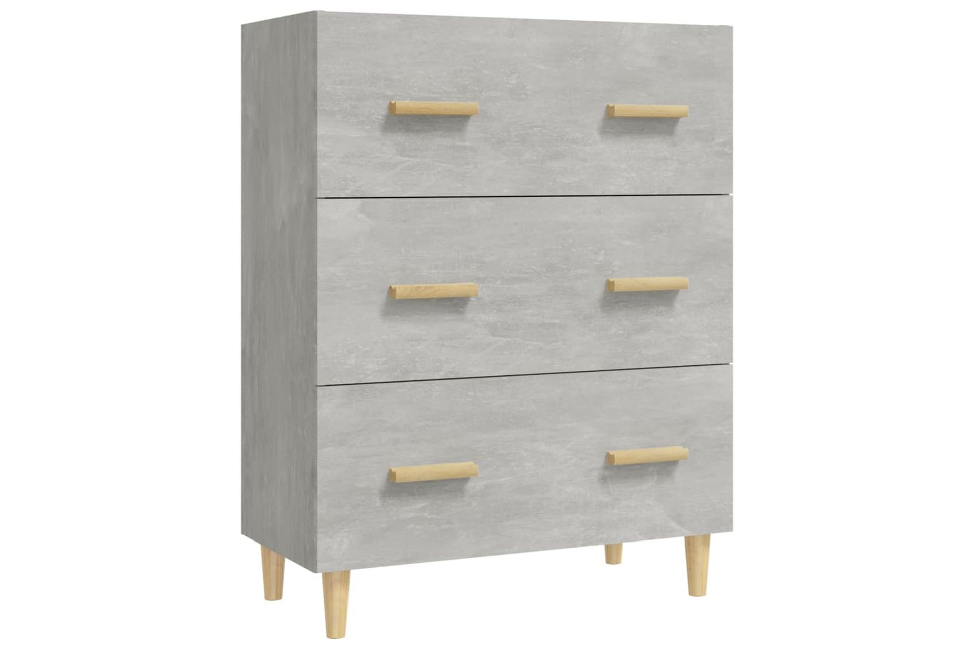 beBasic Senkki betoninharmaa 70x34x90 cm tekninen puu - Harmaa - Säilytys - Säilytyskalusteet - Senkki