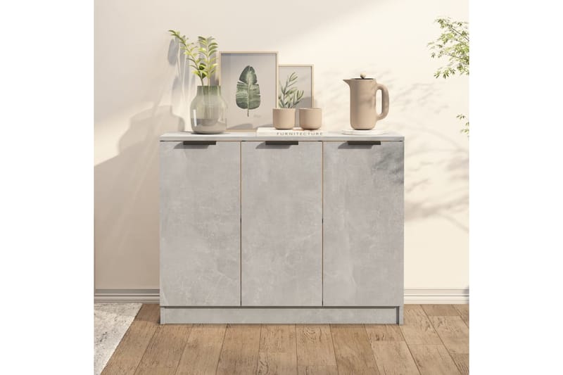 beBasic Senkki betoninharmaa 90,5x30x70 cm tekninen puu - Harmaa - Säilytys - Säilytyskalusteet - Lipasto