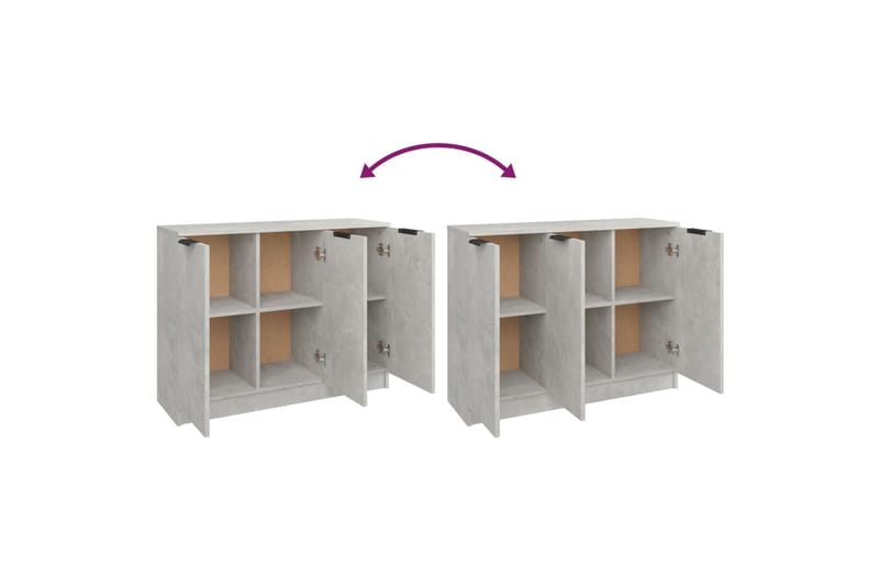 beBasic Senkki betoninharmaa 90,5x30x70 cm tekninen puu - Harmaa - Säilytys - Säilytyskalusteet - Lipasto