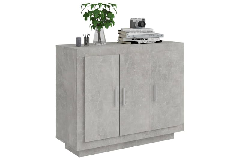 beBasic Senkki betoninharmaa 92x35x75 cm tekninen puu - Harmaa - Säilytys - Säilytyskalusteet - Senkki