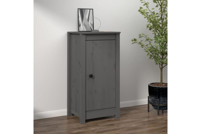 beBasic Senkki harmaa 40x35x80 cm täysi mänty - Harmaa - Säilytys - Säilytyskalusteet - Senkki