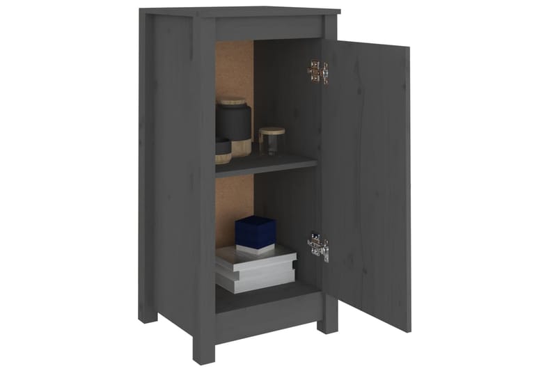beBasic Senkki harmaa 40x35x80 cm täysi mänty - Harmaa - Säilytys - Säilytyskalusteet - Senkki