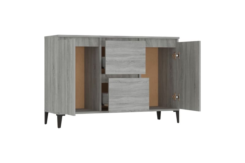beBasic Senkki harmaa Sonoma 104x35x70 cm tekninen puu - Harmaa - Säilytys - Säilytyskalusteet - Senkki