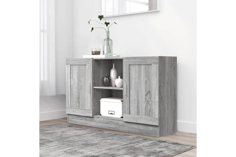 beBasic Senkki harmaa Sonoma 120x30,5x70 cm tekninen puu - Harmaa - Säilytys - Säilytyskalusteet - Lipasto