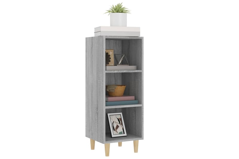 beBasic Senkki harmaa Sonoma 34,5x32,5x90 cm tekninen puu - Harmaa - Säilytys - Säilytyskalusteet - Senkki