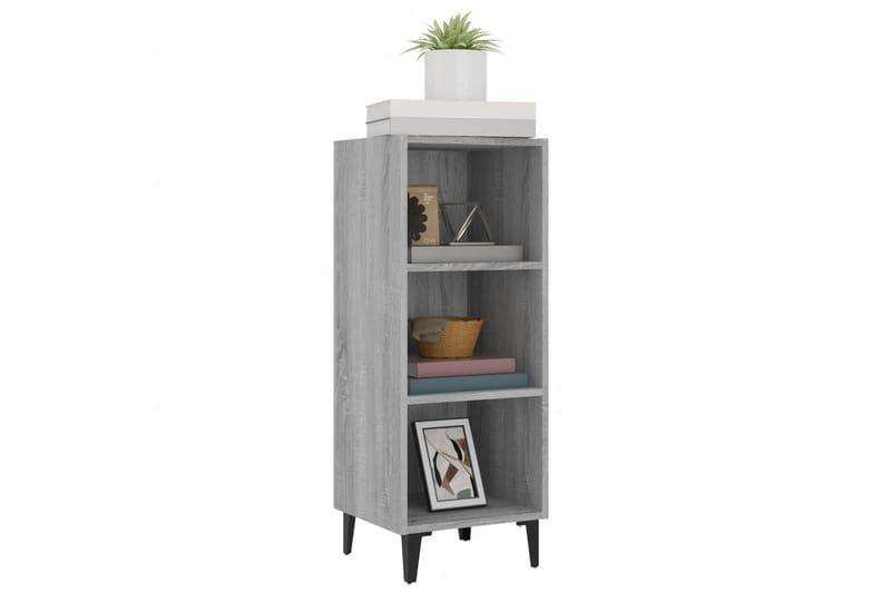 beBasic Senkki harmaa Sonoma 34,5x32,5x90 cm tekninen puu - Harmaa - Säilytys - Säilytyskalusteet - Senkki