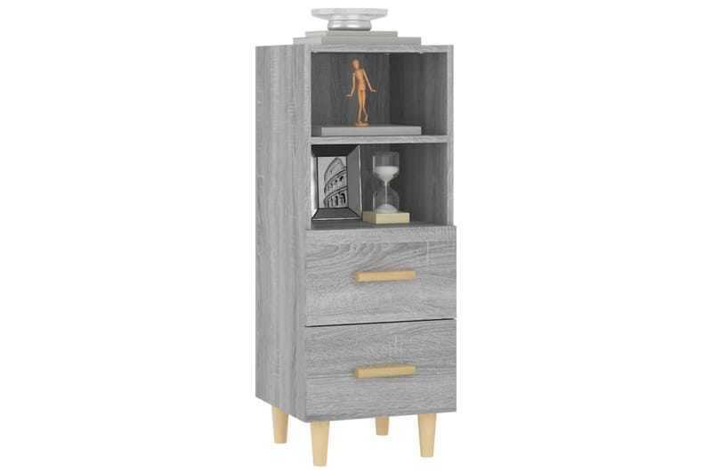 beBasic Senkki harmaa Sonoma 34,5x34x90 cm tekninen puu - Harmaa - Säilytys - Säilytyskalusteet - Senkki