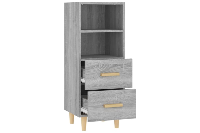 beBasic Senkki harmaa Sonoma 34,5x34x90 cm tekninen puu - Harmaa - Säilytys - Säilytyskalusteet - Senkki