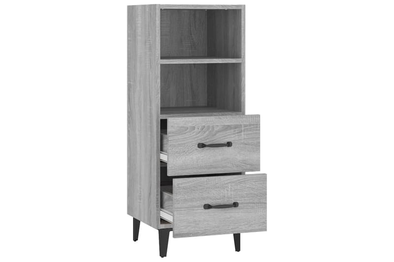 beBasic Senkki harmaa Sonoma 34,5x34x90 cm tekninen puu - Harmaa - Säilytys - Säilytyskalusteet - Senkki