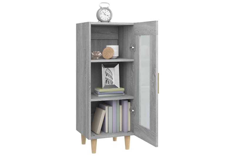 beBasic Senkki harmaa Sonoma 34,5x34x90 cm tekninen puu - Harmaa - Säilytys - Säilytyskalusteet - Senkki