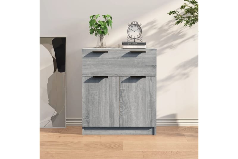 beBasic Senkki harmaa Sonoma 60x30x70 cm tekninen puu - Harmaa - Säilytys - Säilytyskalusteet - Lipasto