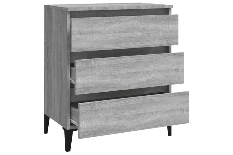 beBasic Senkki harmaa Sonoma 60x35x69 cm tekninen puu - Harmaa - Säilytys - Säilytyskalusteet - Lipasto