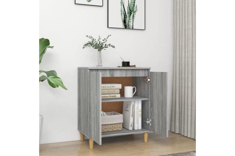 beBasic Senkki harmaa Sonoma 60x35x70 cm tekninen puu - Harmaa - Säilytys - Säilytyskalusteet - Senkki