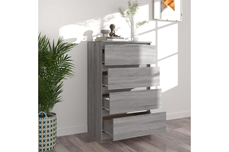 beBasic Senkki harmaa Sonoma 60x35x98,5 cm tekninen puu - Harmaa - Säilytys - Säilytyskalusteet - Lipasto