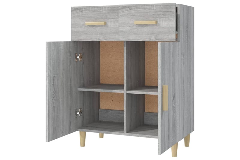 beBasic Senkki harmaa Sonoma 69,5x34x89 cm tekninen puu - Harmaa - Säilytys - Säilytyskalusteet - Lipasto