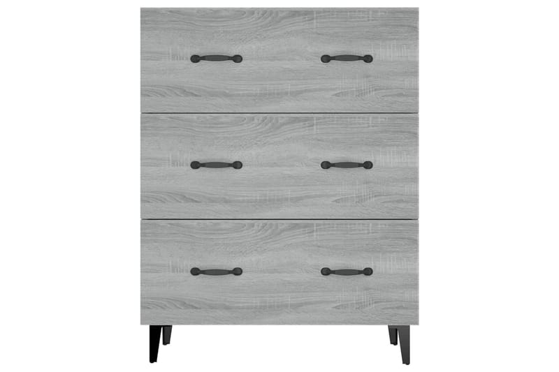 beBasic Senkki harmaa Sonoma 69,5x34x90 cm tekninen puu - Harmaa - Säilytys - Säilytyskalusteet - Lipasto