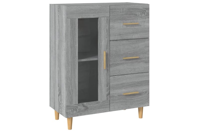 beBasic Senkki harmaa Sonoma 69,5x34x90 cm tekninen puu - Harmaa - Säilytys - Säilytyskalusteet - Lipasto