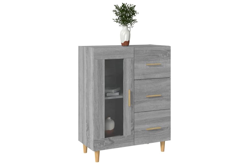 beBasic Senkki harmaa Sonoma 69,5x34x90 cm tekninen puu - Harmaa - Säilytys - Säilytyskalusteet - Lipasto