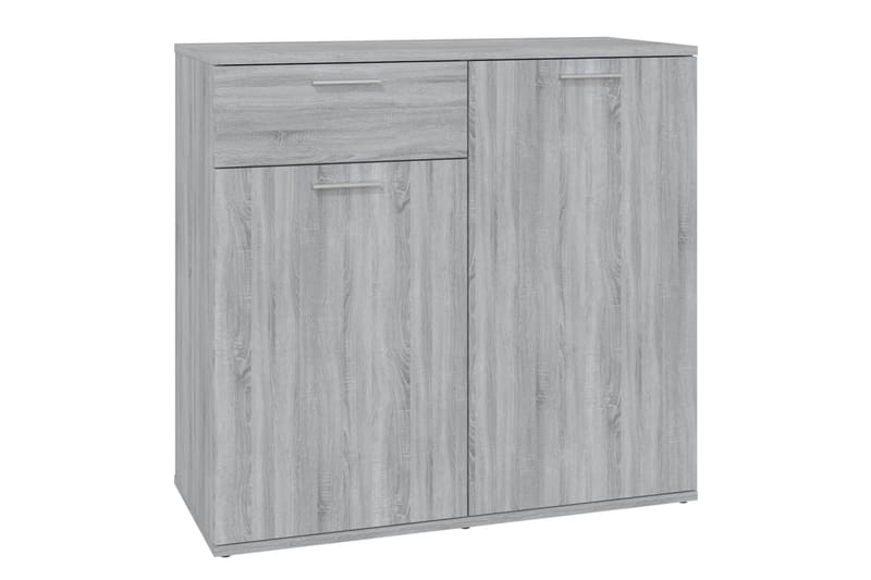 beBasic Senkki harmaa Sonoma 80x36x75 cm tekninen puu - Harmaa - Säilytys - Säilytyskalusteet - Senkki