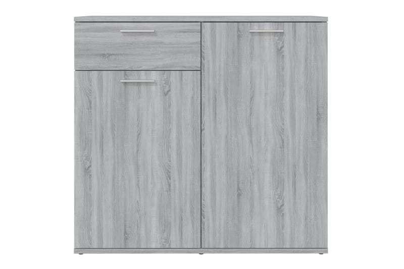 beBasic Senkki harmaa Sonoma 80x36x75 cm tekninen puu - Harmaa - Säilytys - Säilytyskalusteet - Senkki