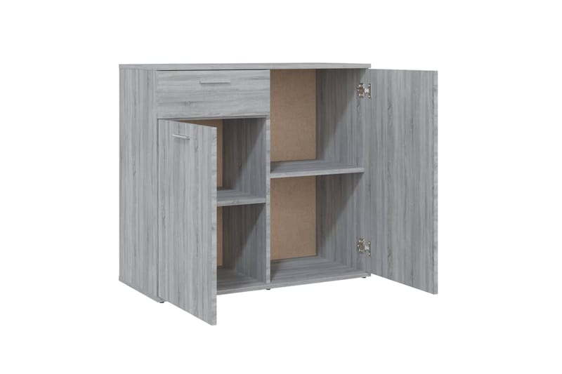 beBasic Senkki harmaa Sonoma 80x36x75 cm tekninen puu - Harmaa - Säilytys - Säilytyskalusteet - Senkki
