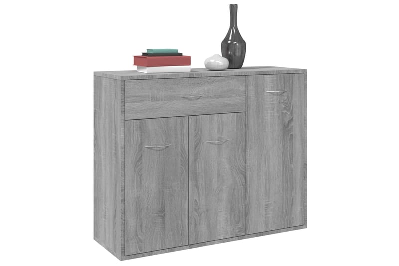 beBasic Senkki harmaa Sonoma 88x30x70 cm tekninen puu - Harmaa - Säilytys - Säilytyskalusteet - Senkki