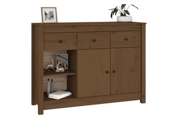 beBasic Senkki hunajanruskea 100x35x74 cm täysi mänty - Ruskea - Säilytys - Säilytyskalusteet - Senkki
