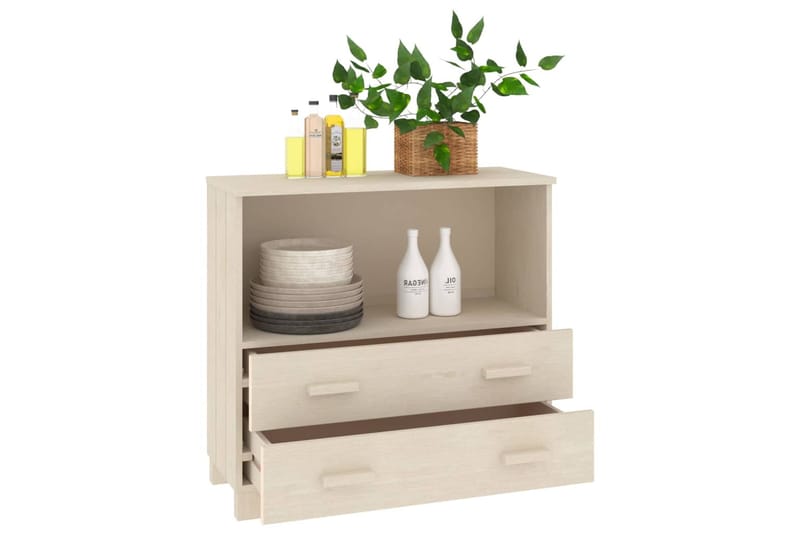 beBasic Senkki hunajanruskea 85x35x80 cm täysi mänty - Ruskea - Säilytys - Säilytyskalusteet - Senkki
