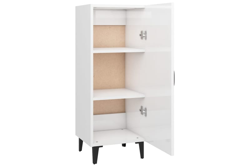 beBasic Senkki korkeakiilto valkoinen 34,5x34x90 cm tekninen puu - Valkoinen - Säilytys - Säilytyskalusteet - Senkki