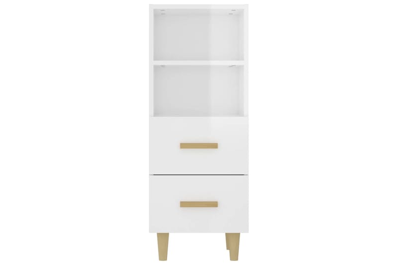 beBasic Senkki korkeakiilto valkoinen 34,5x34x90 cm tekninen puu - Valkoinen - Säilytys - Säilytyskalusteet - Senkki