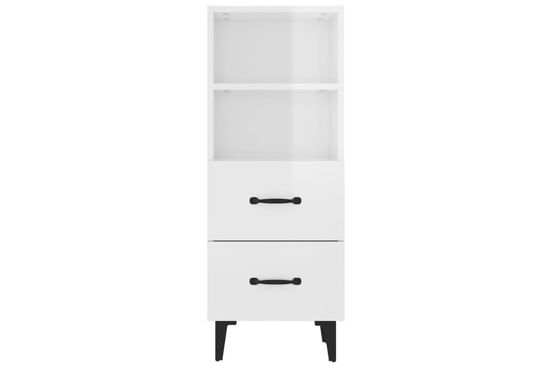 beBasic Senkki korkeakiilto valkoinen 34,5x34x90 cm tekninen puu - Valkoinen - Säilytys - Säilytyskalusteet - Senkki