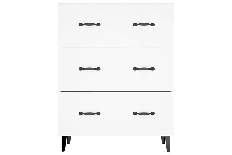 beBasic Senkki korkeakiilto valkoinen 69,5x34x90 cm tekninen puu - Valkoinen - Säilytys - Säilytyskalusteet - Senkki