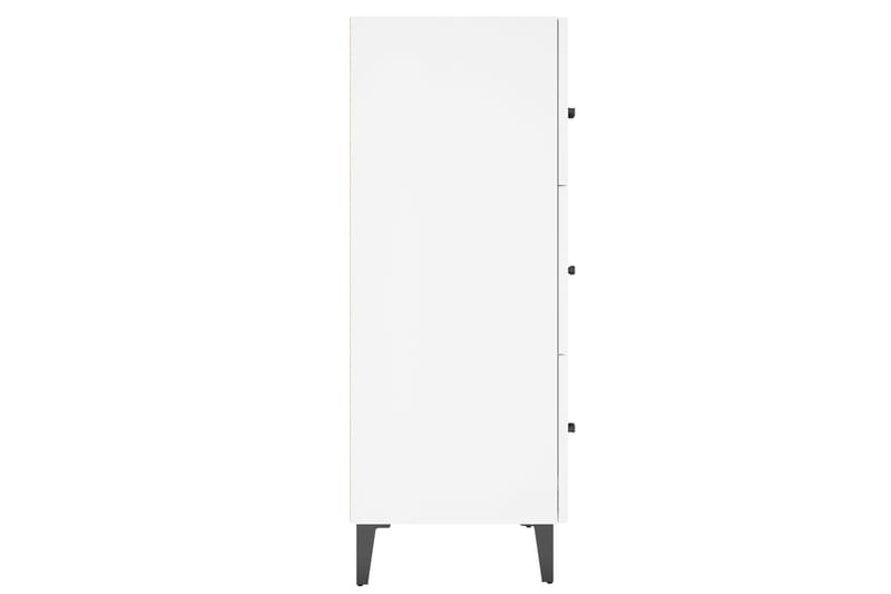 beBasic Senkki korkeakiilto valkoinen 69,5x34x90 cm tekninen puu - Valkoinen - Säilytys - Säilytyskalusteet - Senkki