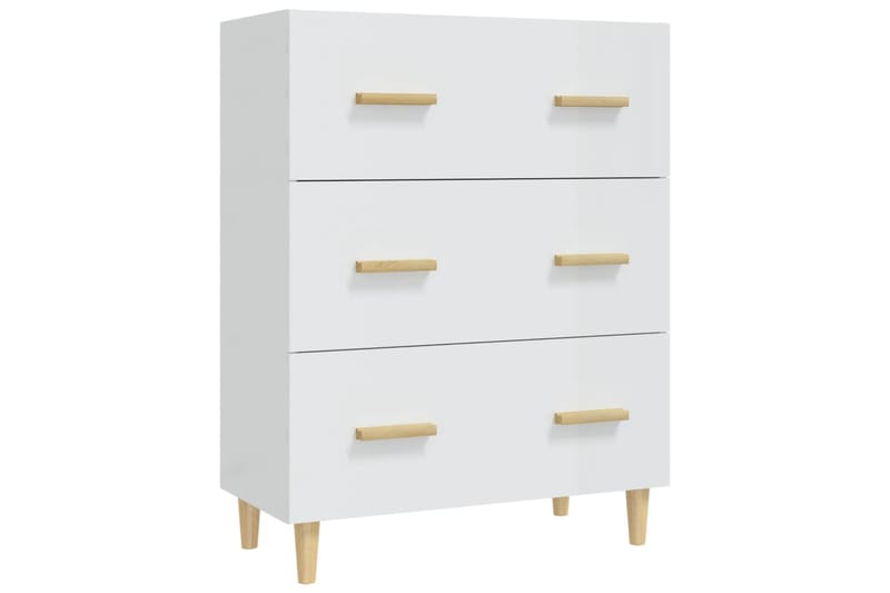 beBasic Senkki korkeakiilto valkoinen 70x34x90 cm tekninen puu - Valkoinen - Säilytys - Säilytyskalusteet - Senkki
