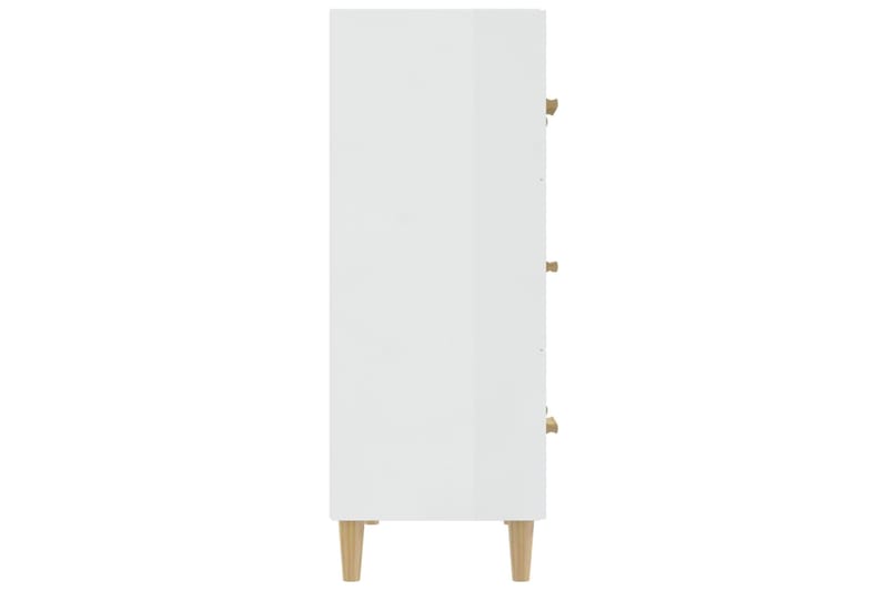 beBasic Senkki korkeakiilto valkoinen 70x34x90 cm tekninen puu - Valkoinen - Säilytys - Säilytyskalusteet - Senkki