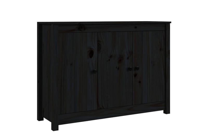 beBasic Senkki musta 100x35x74 cm täysi mänty - Musta - Säilytys - Säilytyskalusteet - Senkki