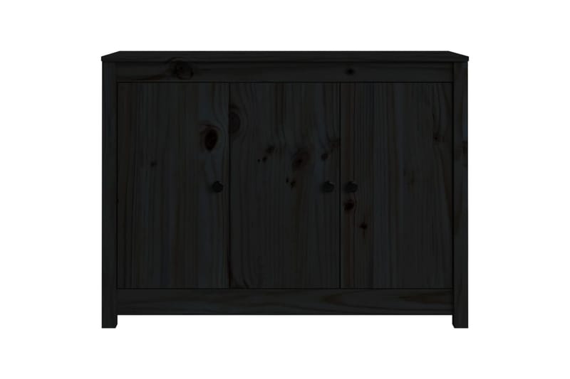 beBasic Senkki musta 100x35x74 cm täysi mänty - Musta - Säilytys - Säilytyskalusteet - Senkki