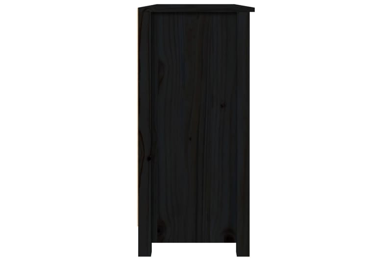beBasic Senkki musta 100x35x74 cm täysi mänty - Musta - Säilytys - Säilytyskalusteet - Senkki