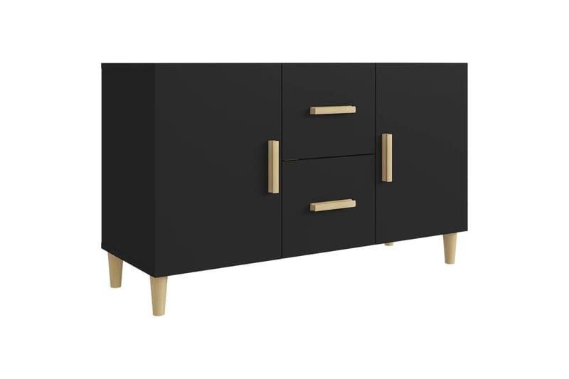 beBasic Senkki musta 100x36x60 cm tekninen puu - Musta - Säilytys - Säilytyskalusteet - Senkki