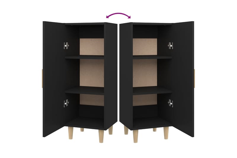 beBasic Senkki musta 34,5x34x90 cm tekninen puu - Musta - Säilytys - Säilytyskalusteet - Senkki