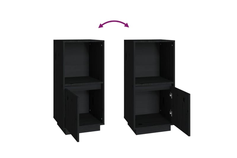 beBasic Senkki musta 38x35x80 cm täysi mänty - Musta - Säilytys - Säilytyskalusteet - Senkki