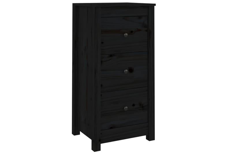 beBasic Senkki musta 40x35x80 cm täysi mänty - Musta - Säilytys - Säilytyskalusteet - Senkki