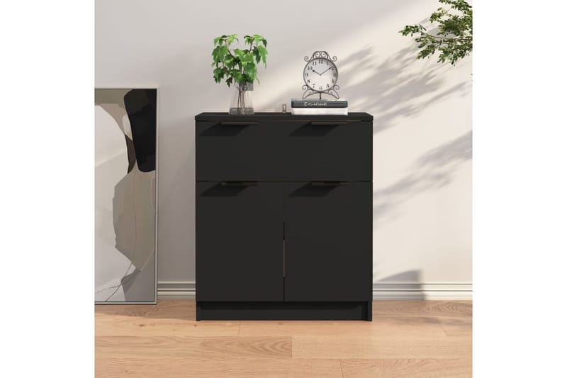 beBasic Senkki musta 60x30x70 cm tekninen puu - Musta - Säilytys - Säilytyskalusteet - Senkki