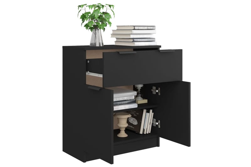 beBasic Senkki musta 60x30x70 cm tekninen puu - Musta - Säilytys - Säilytyskalusteet - Senkki